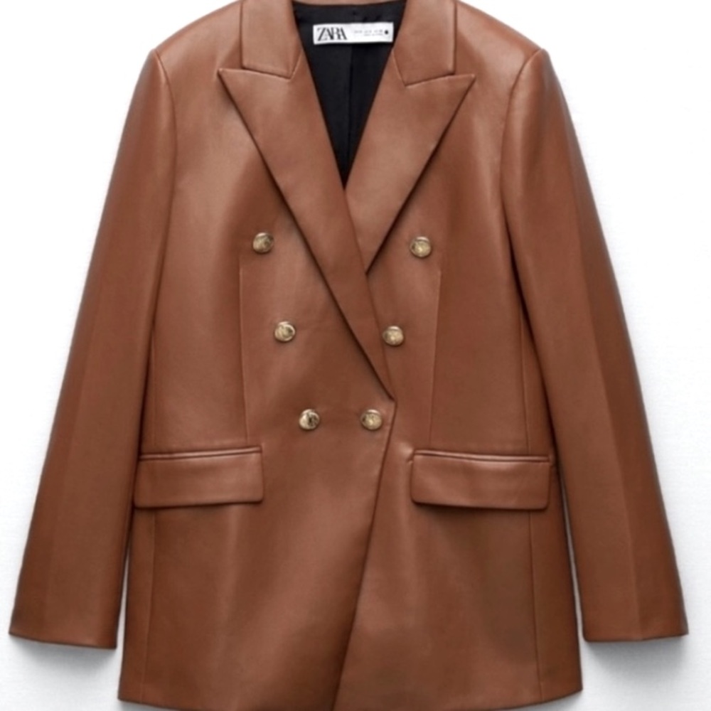 Zara faux leather jacket